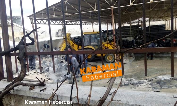 Karaman Belediyesi BESKO Depo Yangını 6