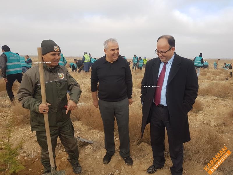 Karaman'da Hükümlüler Fidan Dikti 12