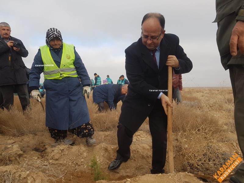 Karaman'da Hükümlüler Fidan Dikti 14