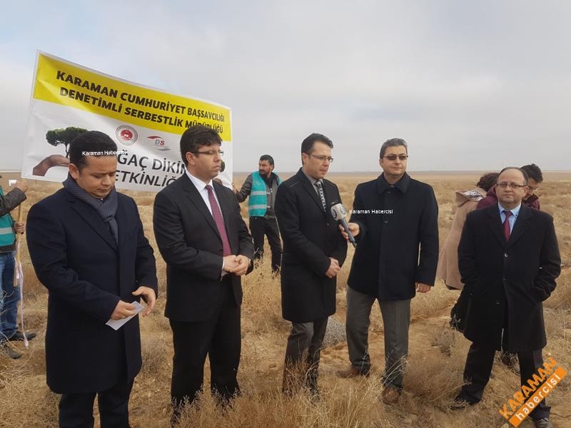 Karaman'da Hükümlüler Fidan Dikti 3