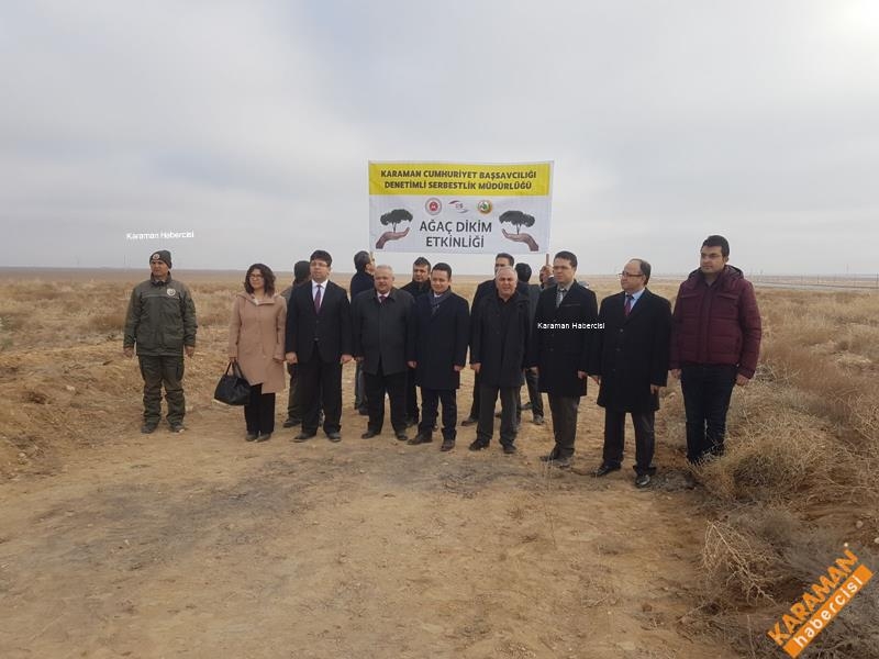 Karaman'da Hükümlüler Fidan Dikti 4