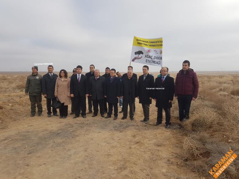Karaman'da Hükümlüler Fidan Dikti 5