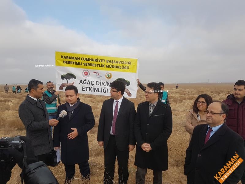 Karaman'da Hükümlüler Fidan Dikti 6