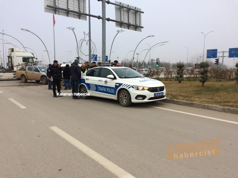 Karaman Otogar Kavşağında Trafik Kazası 9
