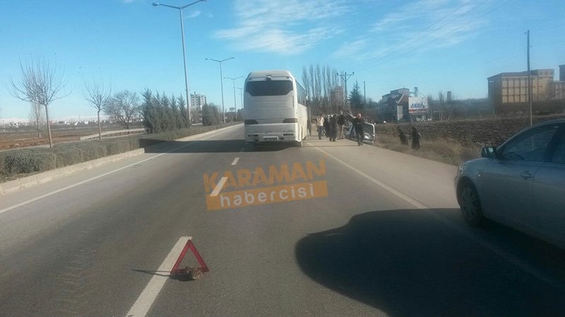 Konya Karaman Yolunda İlginç Kaza 1