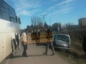 Konya Karaman Yolunda İlginç Kaza