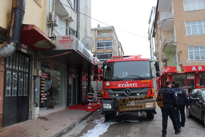 Karaman’da Bodrum Kat Yangını 1