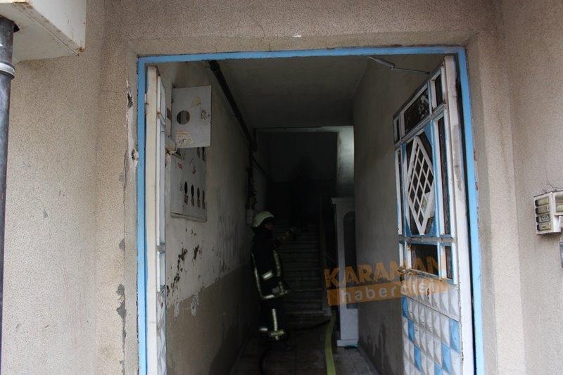 Karaman’da Bodrum Kat Yangını 9