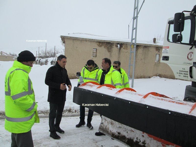 Karaman’da Yoldan Çıkan Grader Korkuttu 11