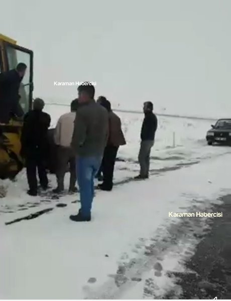 Karaman’da Yoldan Çıkan Grader Korkuttu 8