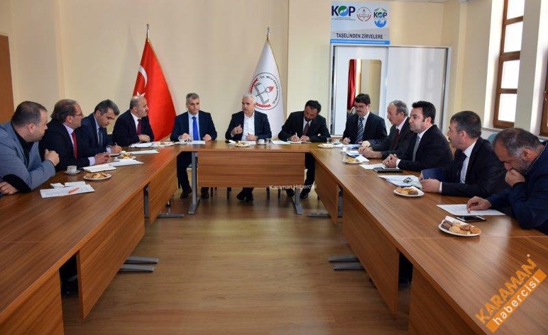 Kuntoğlu, Ermenek’te İlçe Milli Eğitim Müdürleriyle Bir Araya Geldi 3