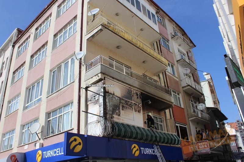 Karaman İsmet Paşa Caddesinde Yangın Paniği 1