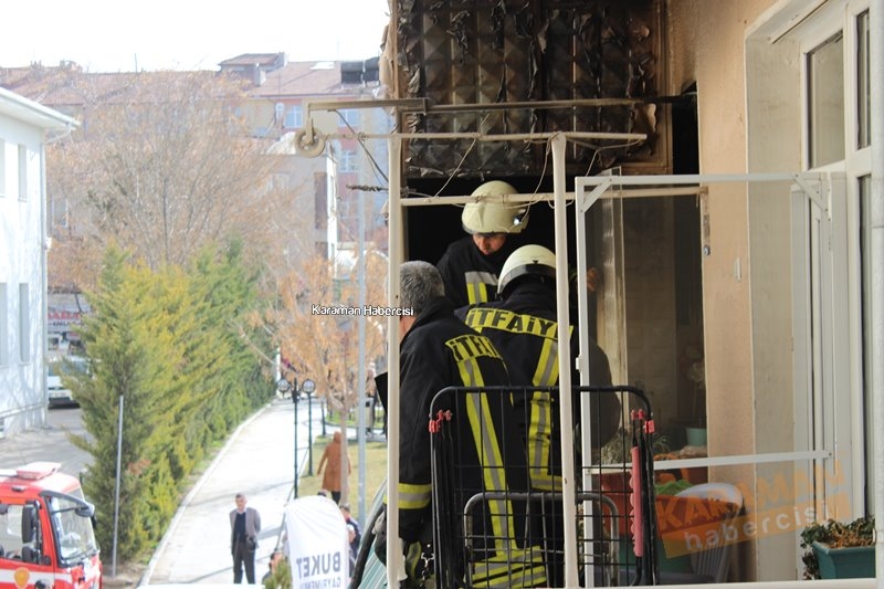 Karaman İsmet Paşa Caddesinde Yangın Paniği 9