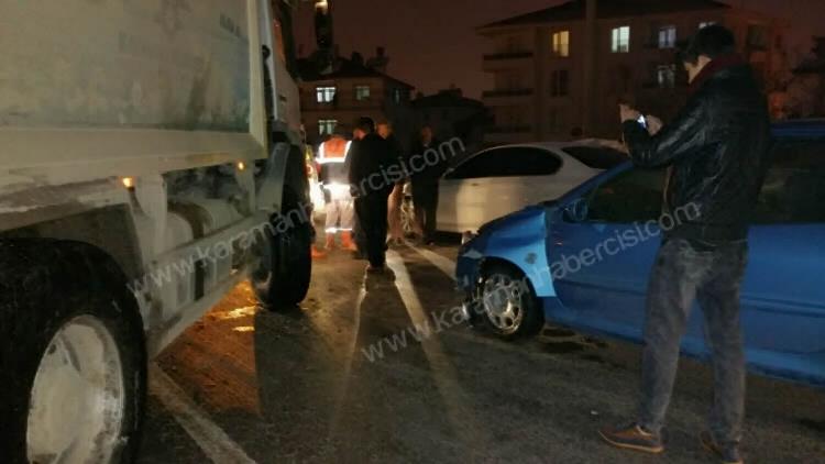 Karaman’da Buzlanan Yollarda Sürücülerin Zor Anları 4