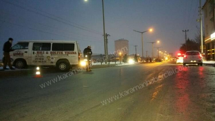 Karaman’da Buzlanan Yollarda Sürücülerin Zor Anları 5