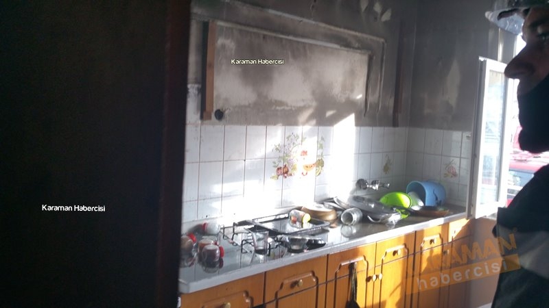 Karaman’da Mutfak Yangını 2