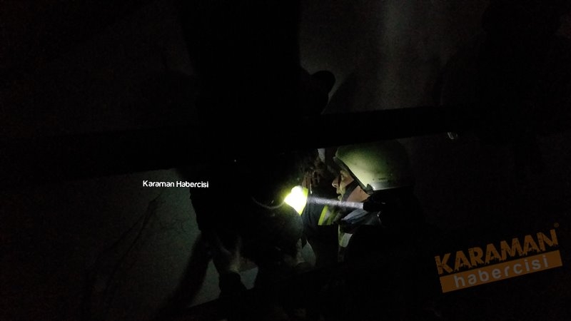 Karaman'da Apartman Boşluğuna Düşen Genç İçin Kurtarma Operasyonu 10