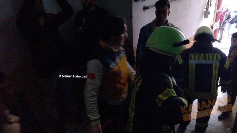 Karaman'da Apartman Boşluğuna Düşen Genç İçin Kurtarma Operasyonu 2