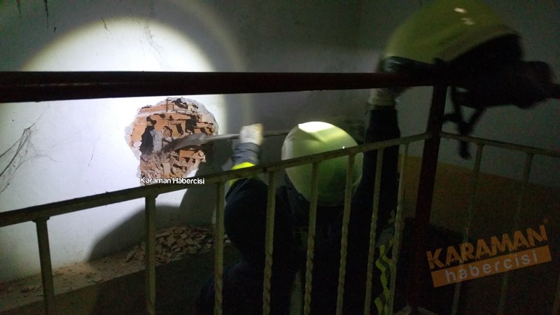 Karaman'da Apartman Boşluğuna Düşen Genç İçin Kurtarma Operasyonu 5