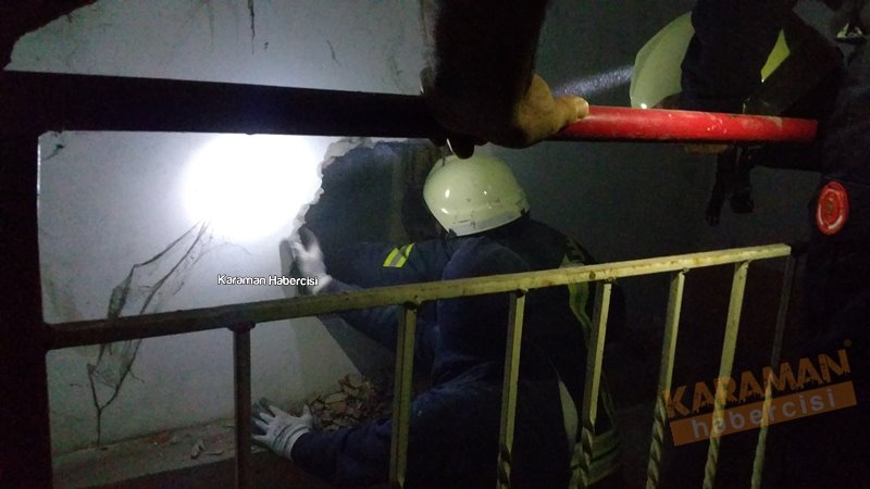 Karaman'da Apartman Boşluğuna Düşen Genç İçin Kurtarma Operasyonu 7