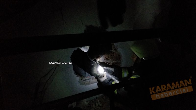 Karaman'da Apartman Boşluğuna Düşen Genç İçin Kurtarma Operasyonu 9