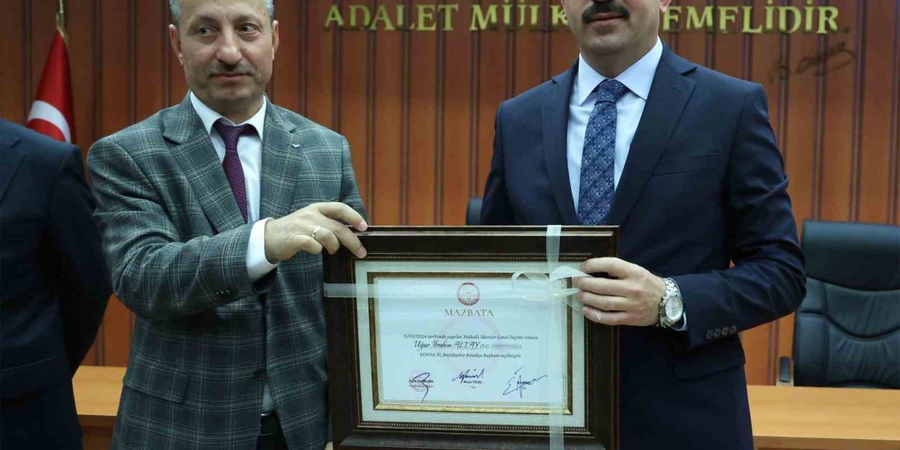 Konya Büyükşehir Belediye Başkanı Altay Mazbatasını Aldı