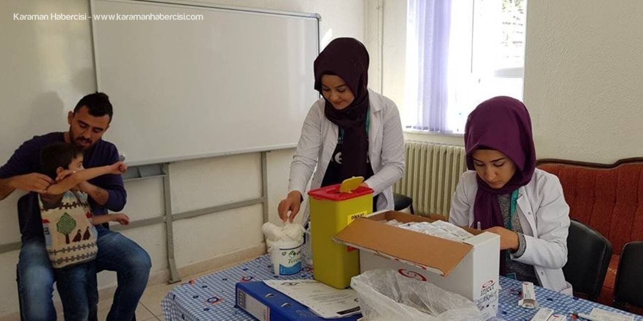 Karaman'da Merkez ve Köylere Aşılama Hizmeti