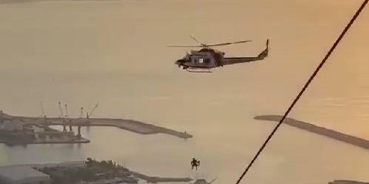 Antalya’da Teleferik Kazasında Mahsur Kalanlar Helikopterle Kurtarıldı