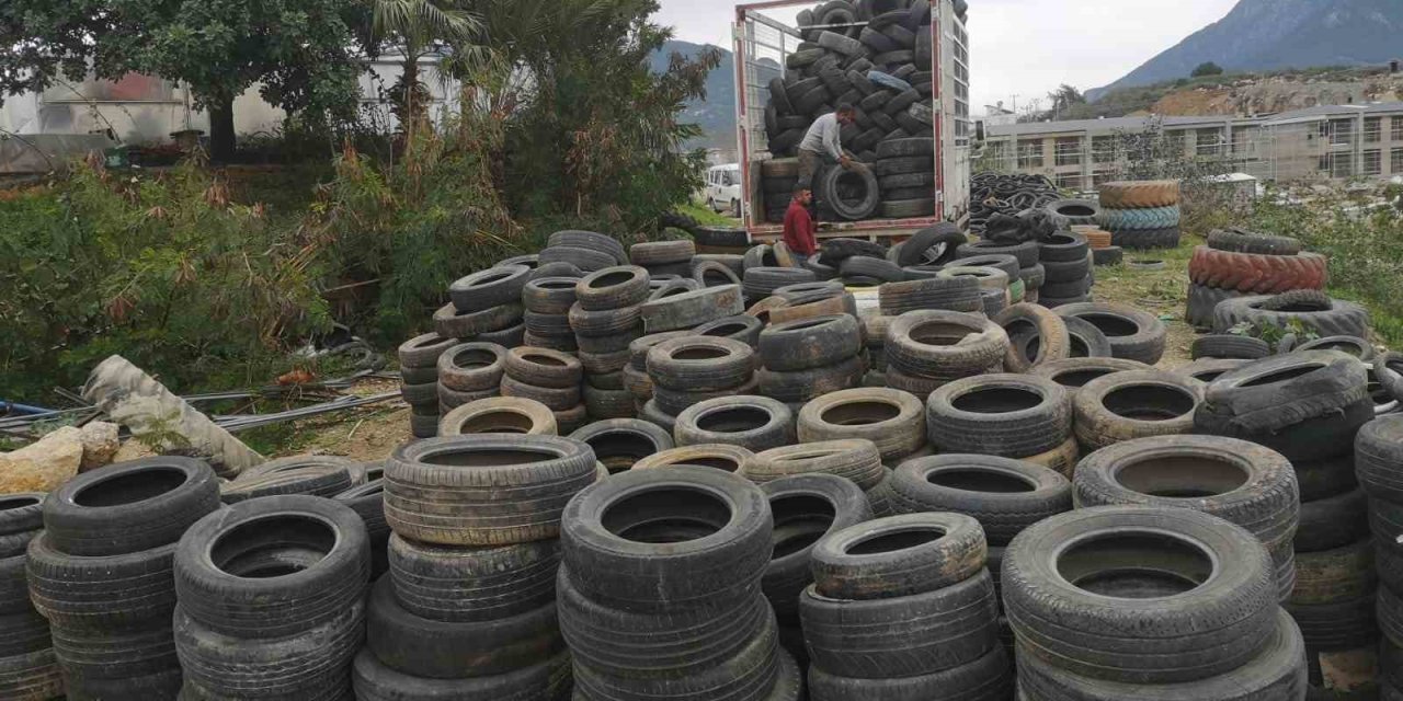 Alanya’da Atık Lastikler Ekonomiye Kazandırılıyor