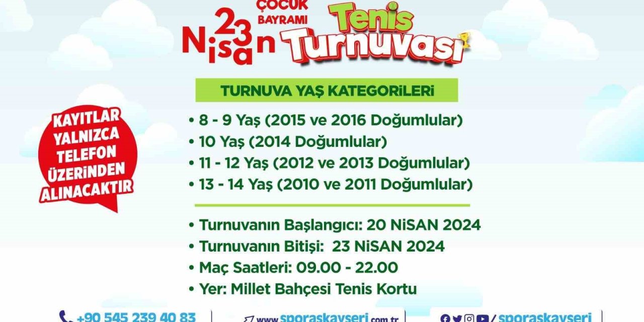 Büyükşehir’in Yeni Tenis Kortu’nda 23 Nisan’a Özel Turnuva