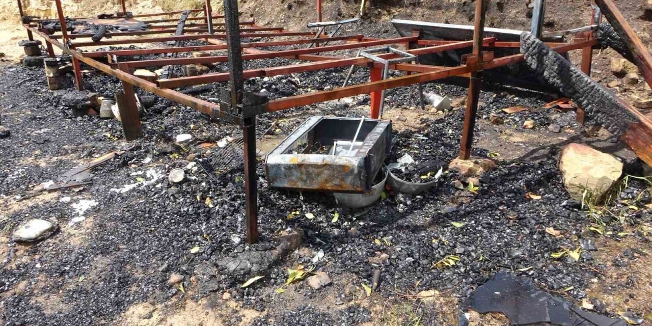 Ahşap Barakada Çıkan Yangında 2 Köpeği İle Birlikte Feci Şekilde Can Verdi