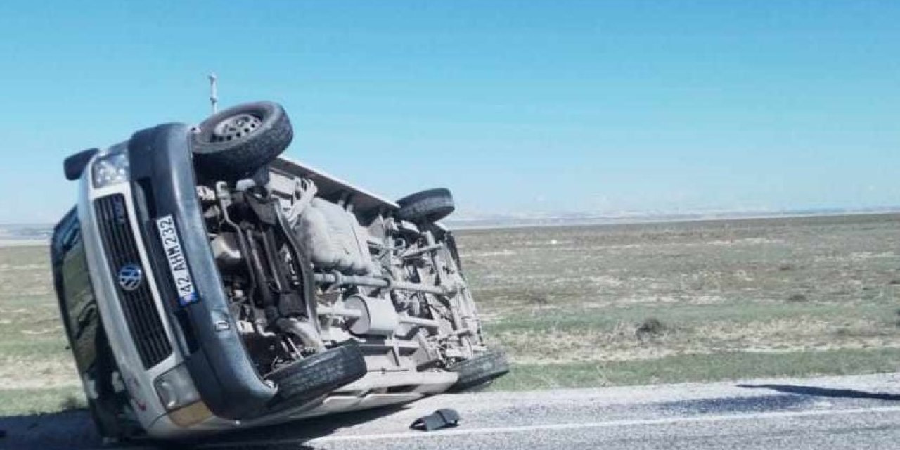 Konya’da Minibüs Devrildi: 1 Yaralı