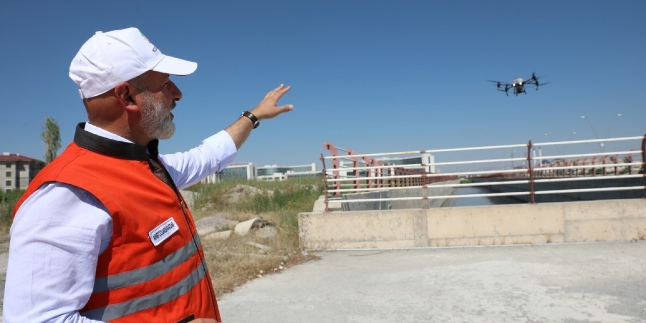 Kocasinan, Drone İle Tüm Açık Alanları İlaçlıyor