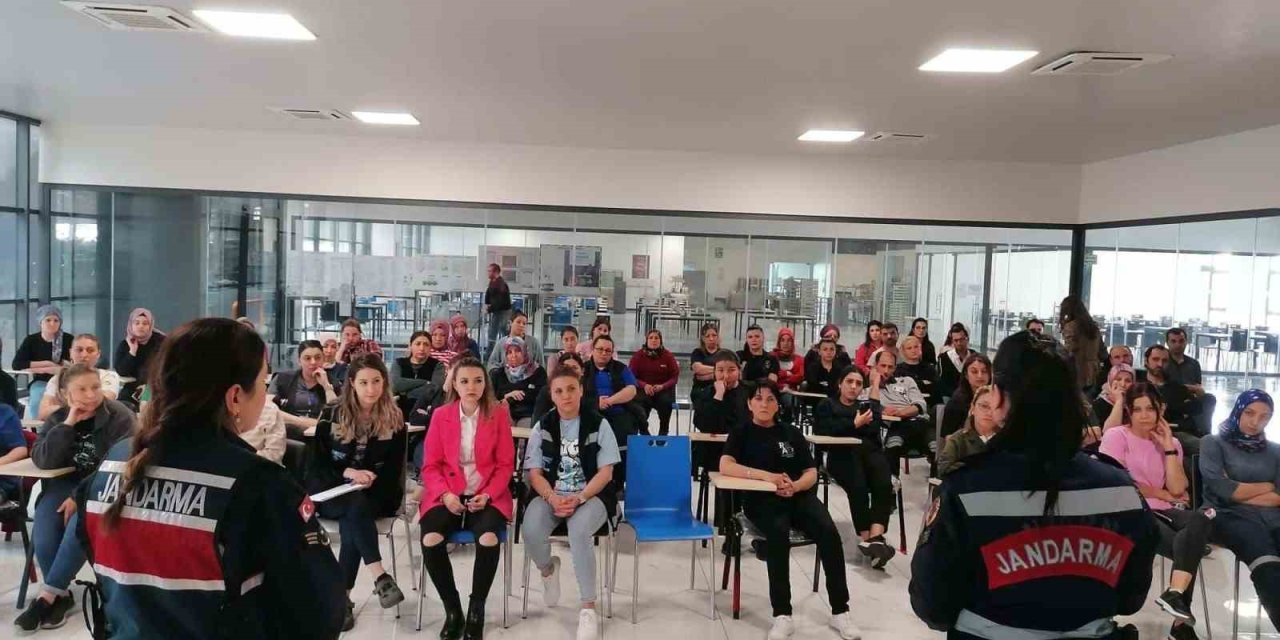 Jandarmadan Fabrika Çalışanlarına Bilgilendirme