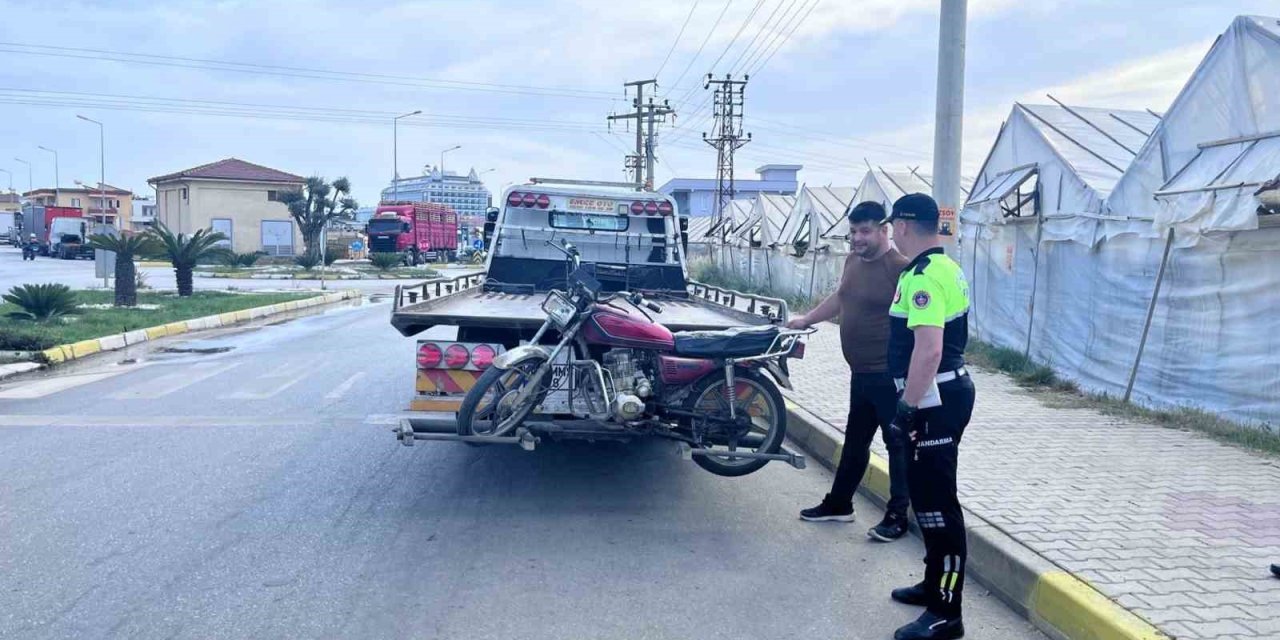 Alanya’da 5 Motosiklet Trafikten Men Edildi