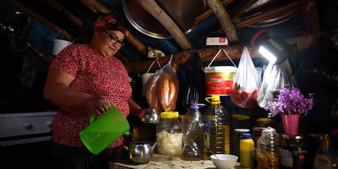 Çadırda Yaşayan Aile Elektriğe Kavuştu