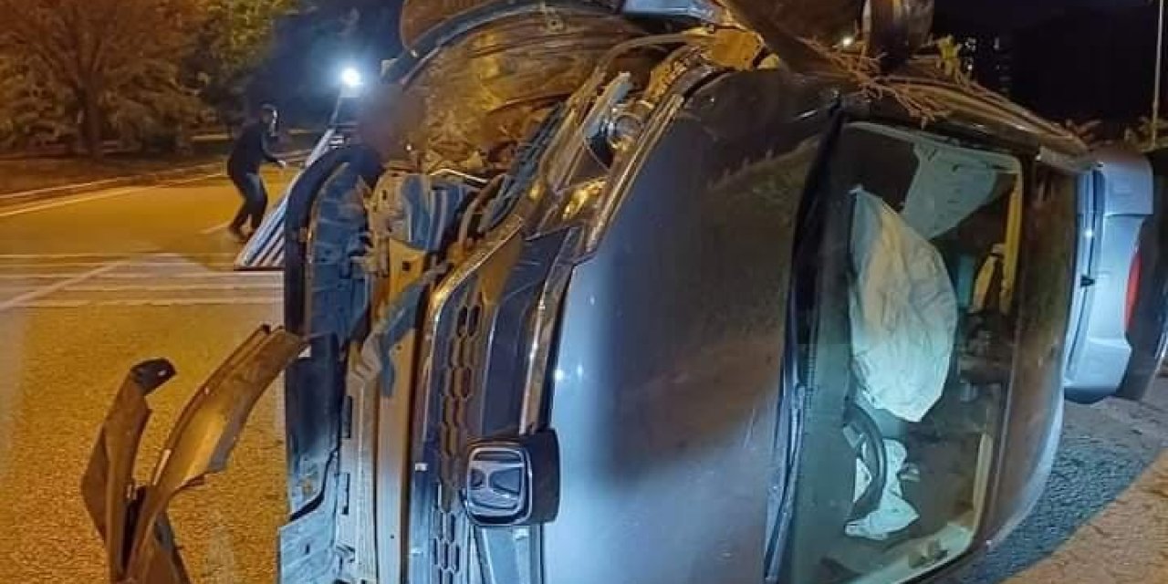 Kontrolden Çıkarak Takla Atan Cip Kullanılamaz Hale Geldi