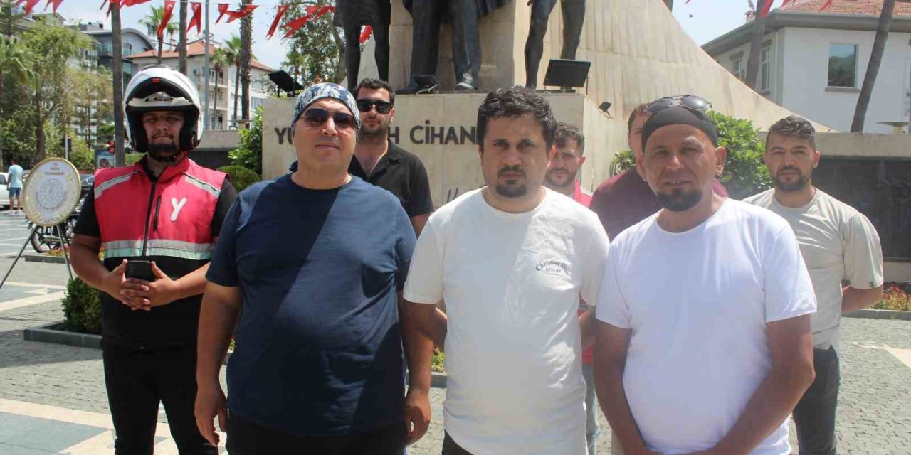 Alanya’da Motokuryeler Öldürülen Meslektaşları Ata Emre Akman İçin Toplandı