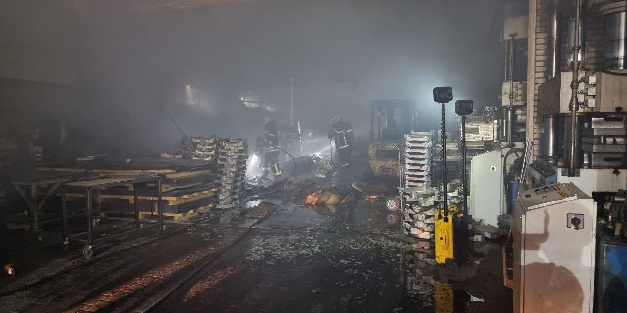Kayseri’de Soba İmalathanesinde Yangın