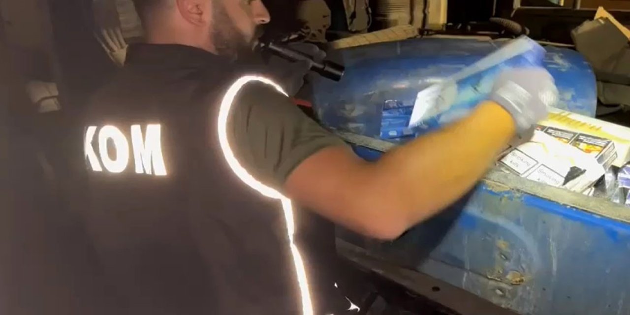 Aksaray’da Yakalanan Tırın Her Yerinden Kaçak Sigara Çıktı