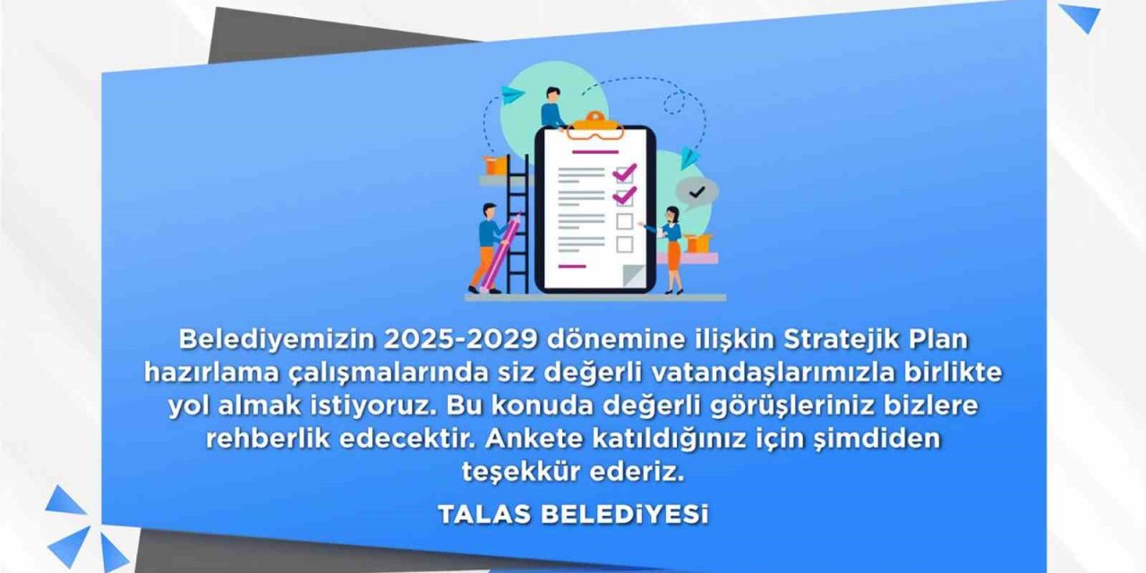 Talas’ta Stratejik Planlama İçin Anket