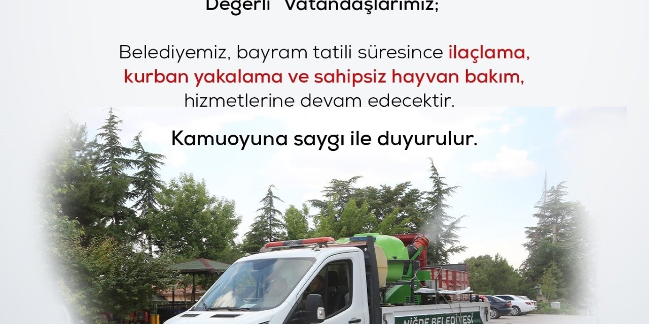 Niğde Belediyesi Vezneleri Bayram Boyunca Hizmet Verecek