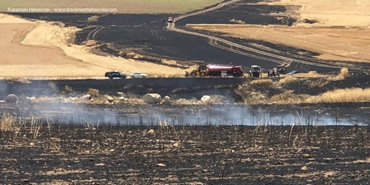 Ereğli’de Yanan Tarlada Hububat Ziyan Oldu