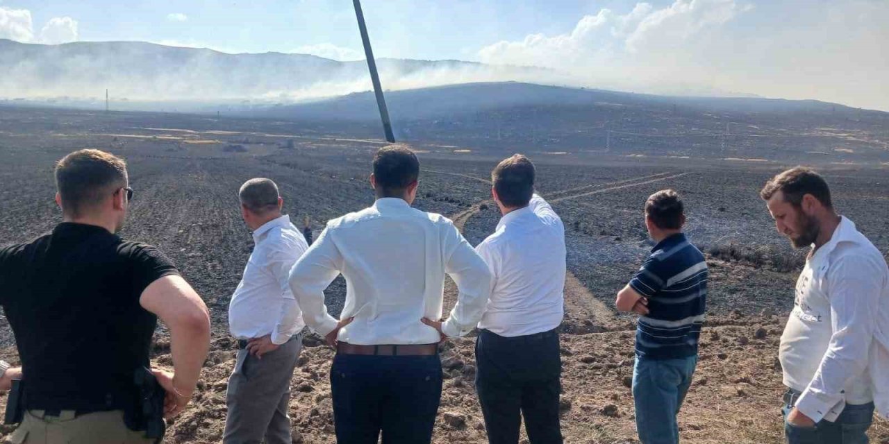 Develi’de Tarım Arazinde Yangın Çıktı