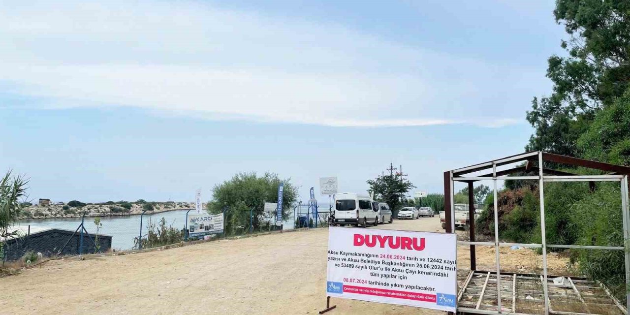 Kumköy Sahili Ve Aksu Cayı’ndaki 600 Kaçak Yapı Kaldırılıyor