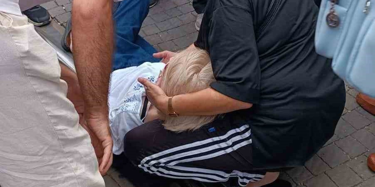 Yaya Yolundan Giden Scooter Kadına Çarptı