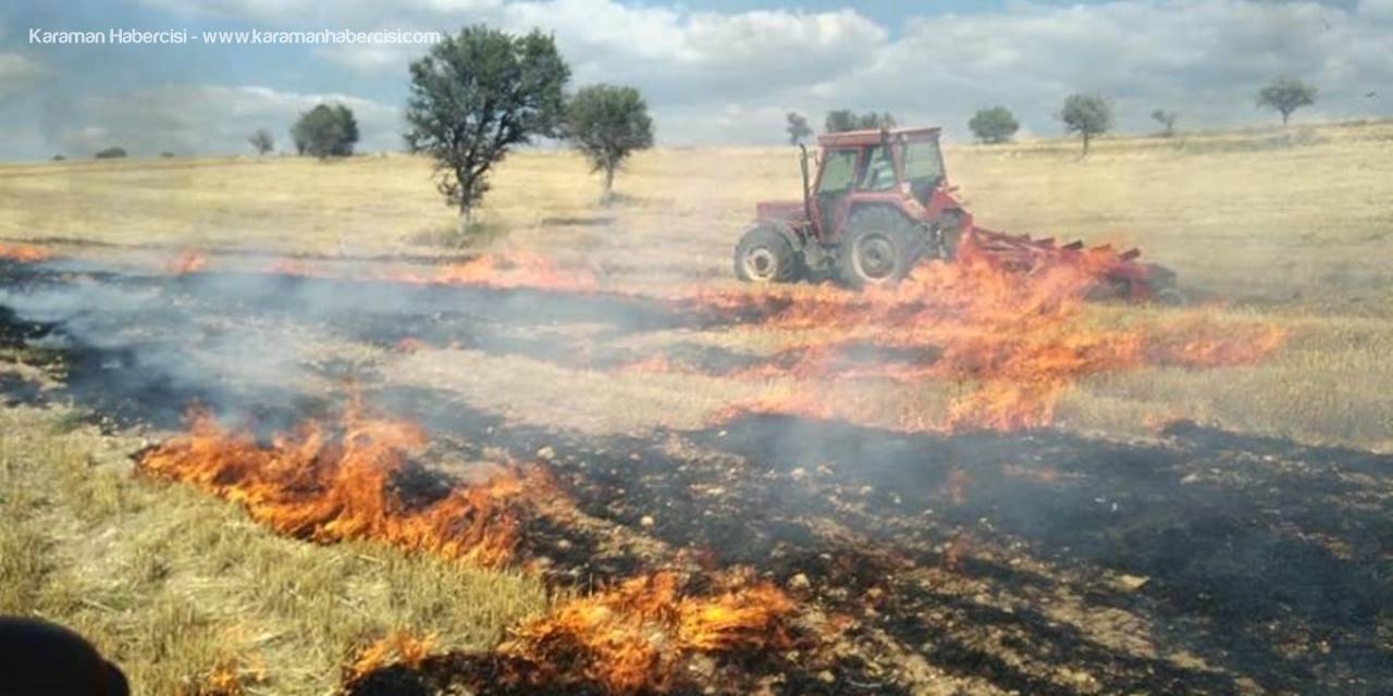 Konya’da Tarlalar Alev Alev Yandı