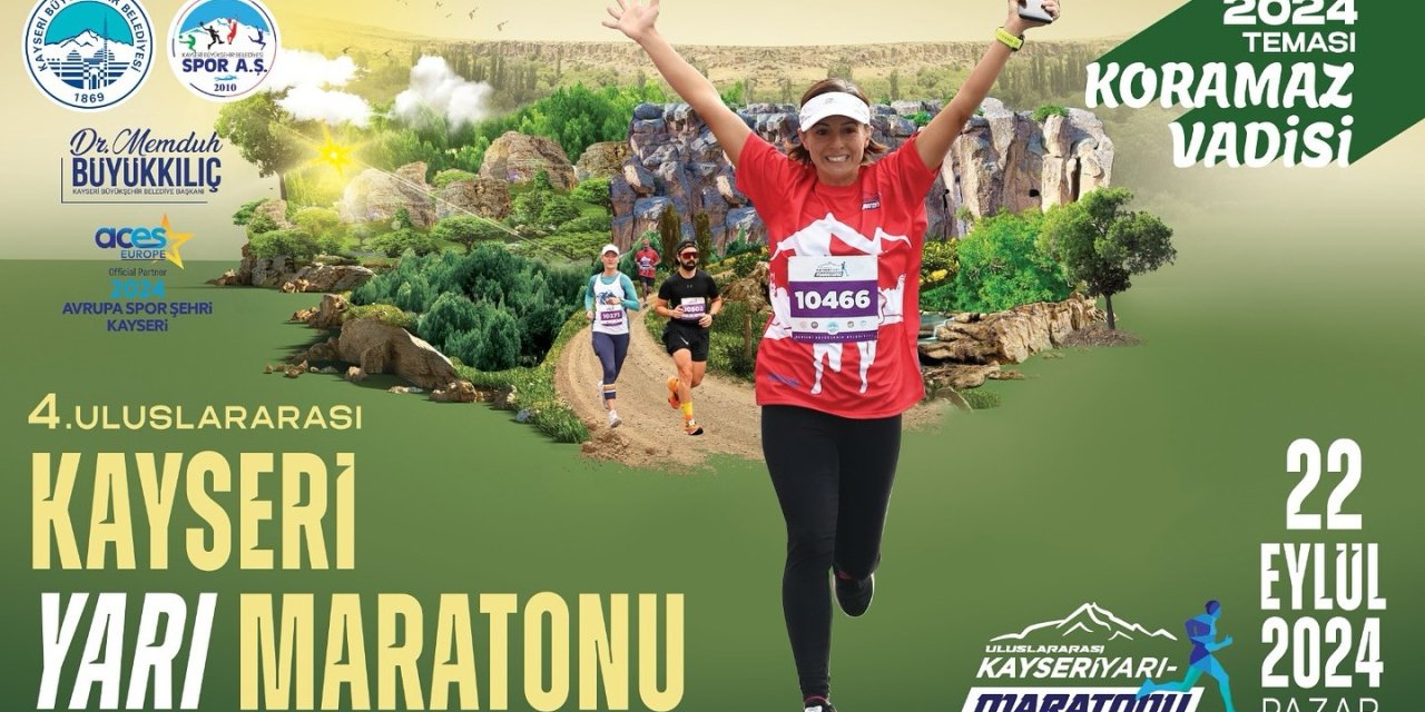 Büyükşehirin Uluslararası Kayseri Yarı Maratonu’nda Tema ‘koramaz Vadisi’ Oldu