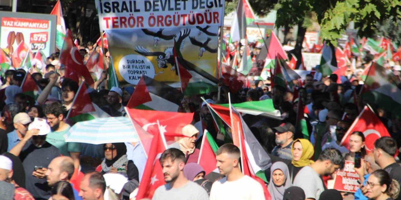 Binlerce Kayserili Filistin İçin Yürüdü