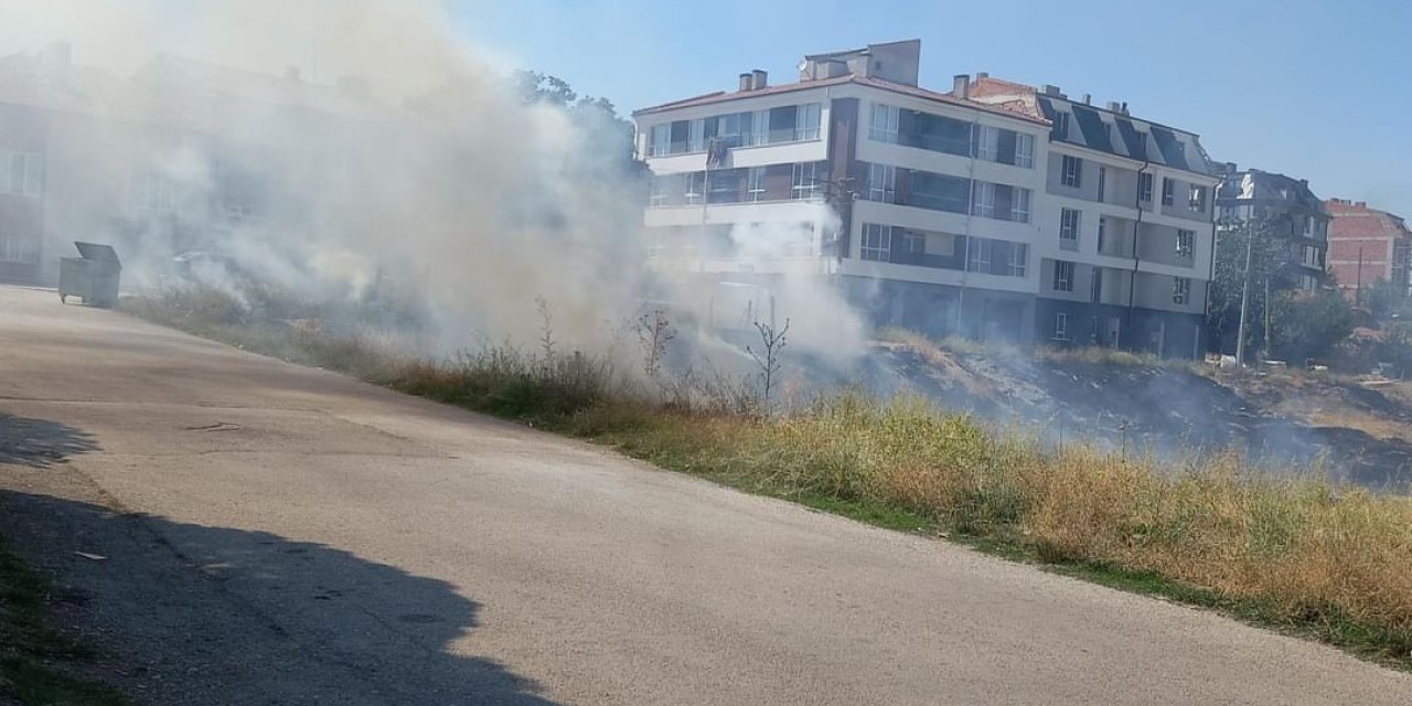 Ot Yangını İtfaiye Tarafından Büyümeden Söndürüldü